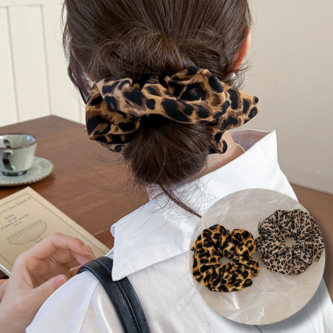 미니멀모다 복고풍 포니테일 곱창밴드 머리끈 2종