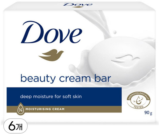 도브 뷰티바 화이트 비누 90g, 6개입