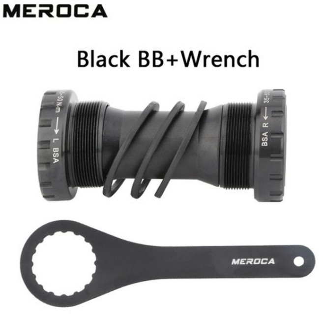 자전거브래킷 산악 자전거 밀폐형 센터 액슬 BSA 액슬 MTB 로드 하단 브래킷에 적합 68-73mm BC1.37-24T 24mm, 1개