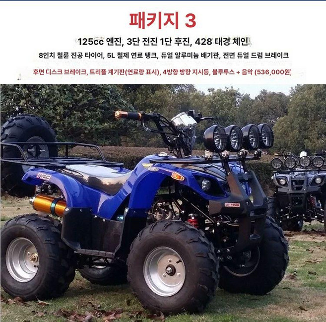 플로라323 농업용 4륜오토바이 농업용4륜오토바이국산, 전기 패키지 3, 기본 모델명/품번