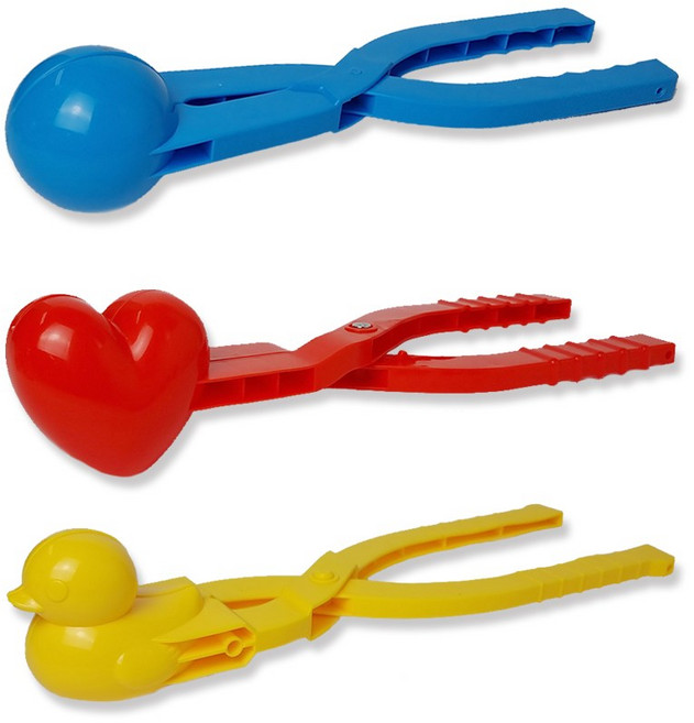 [3종세트] 눈 오리 스노우볼 메이커 눈 사람 집게 하트 공룡 동그라미 곰돌이, [3종세트]오리+하트+동그라미, 1개