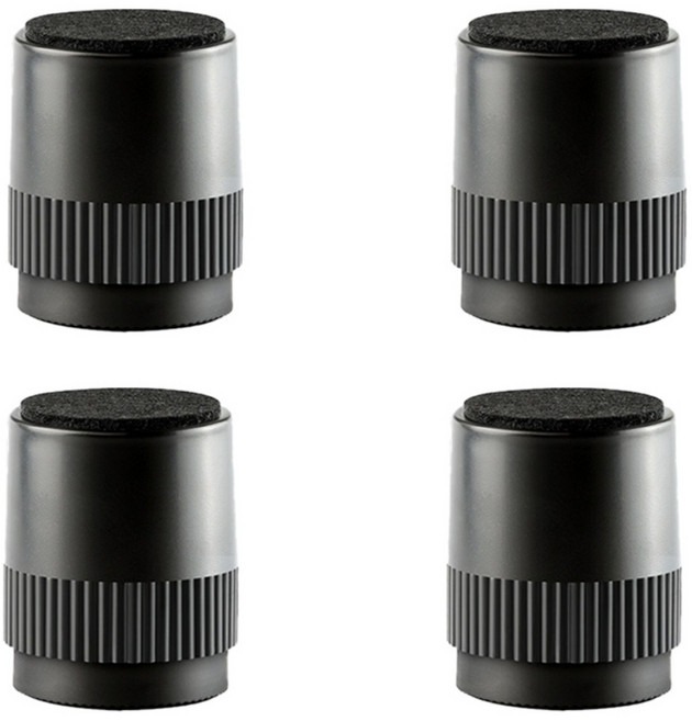 케이홈 가구 다리 높이 조절 발 받침 원형, 블랙 원형 60x75, 4개