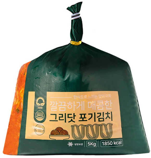 그리닷 국내산 포기김치 5kg, 1개