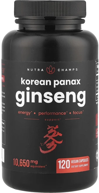 NutraChamps 한국산 인삼 1065mg 베지 캡슐 120정(캡슐당 532.5mg), NutraChamps한국산인삼1065mg베지캡슐120정, 1개, 120정 - 쿠팡