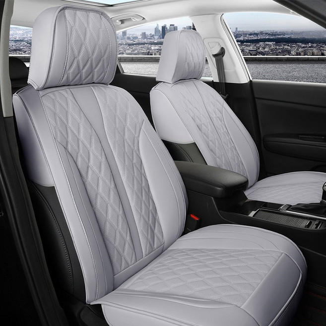 제니븐 자동차 시트커버 차량용 보호매트 방석 교체 가죽 카시트 SF670 운전석 1SET, 1개, 웜그레이