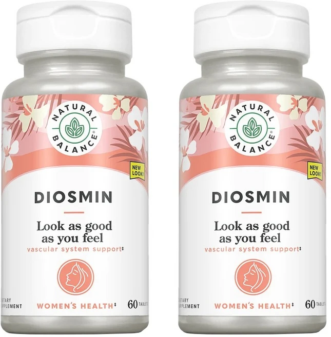 네츄럴밸런스 디오스민 플랜트-베이스드 플라보노이드 타블렛, 60개입, 2개, 60정 - 쿠팡