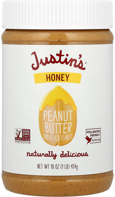 저스틴스 허니 피넛 버터 블렌드, 454g, 1개
