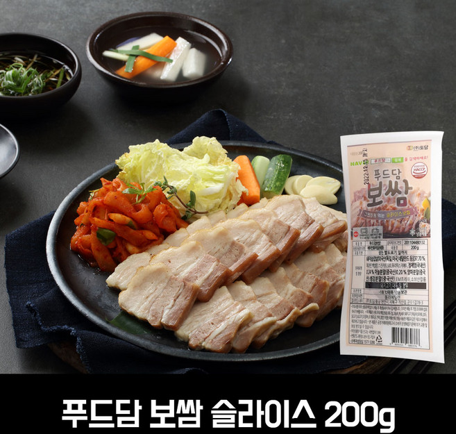푸드담 슬라이스 보쌈 (냉동), 200g, 1개
