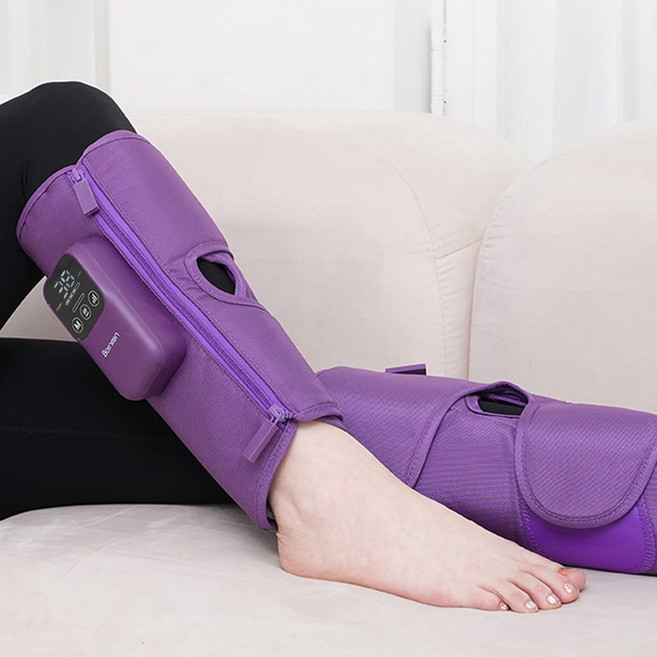 Bornoon 종아리 마사지기 무선 온열 공기압 강도조절 발 다리 안마기 R+L