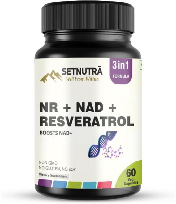 NR + NAD + Resveratrol Supplement | 3 in 1 | NMN Alternative | NAD+ for Cellular Energy Healthy Ag, NR + NAD + Resveratrol Supplem