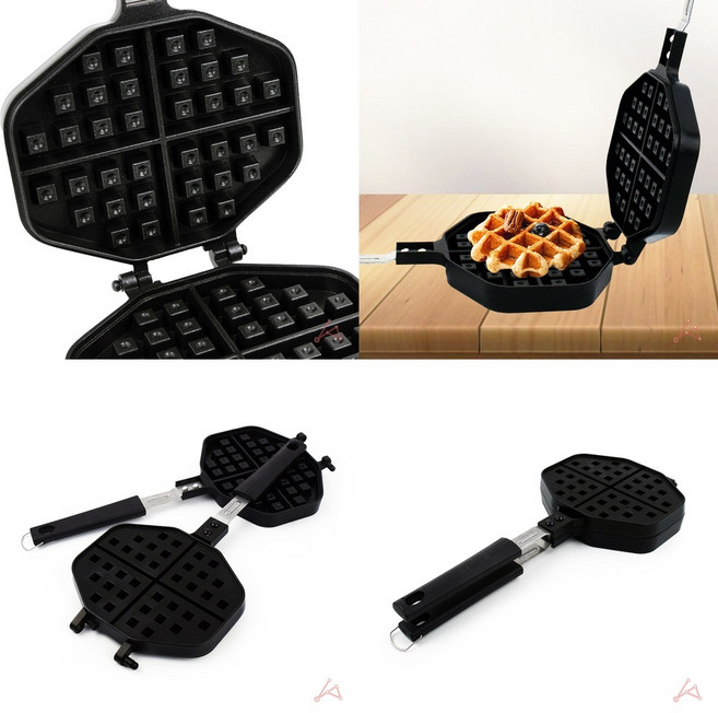 가정용 4구 와플 제조기 논스틱 팬 간식만들기 간식 와플굽기