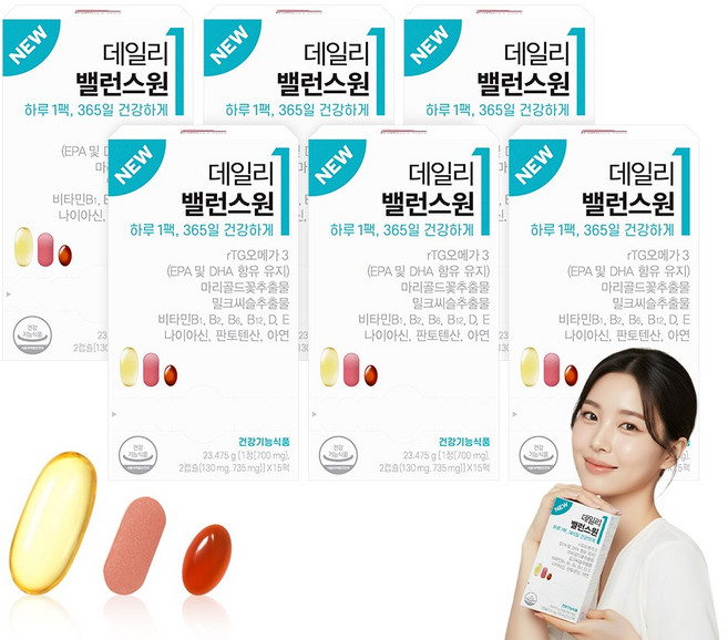 데일리밸런스원 하루1팩 영양제 15p, 23.475g, 6박스