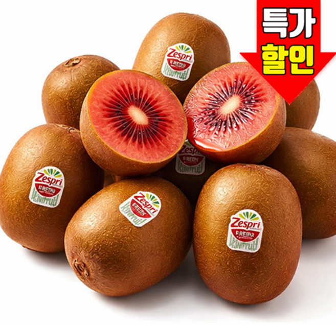 [행사특가] 재구매율1위 초고당도 제스프리 루비레드키위, 1세트, 중과 10과 (개당 85g 내외)