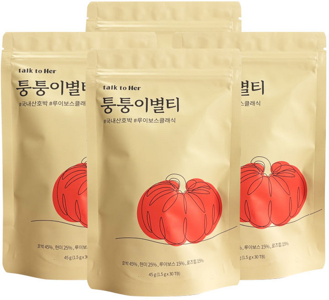 톡투허 퉁퉁이별티, 1.5g, 30개입, 4개