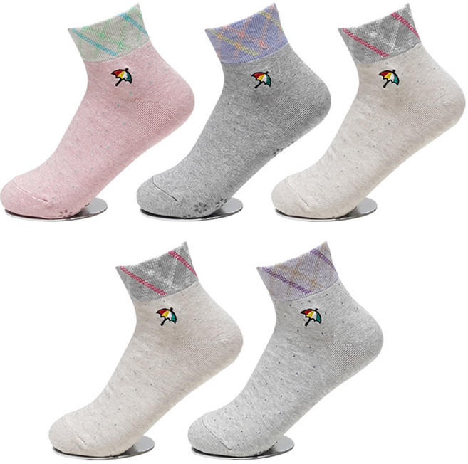 아놀드파마 미끄럼방지 여자면양말 단목 5켤레 AP6604