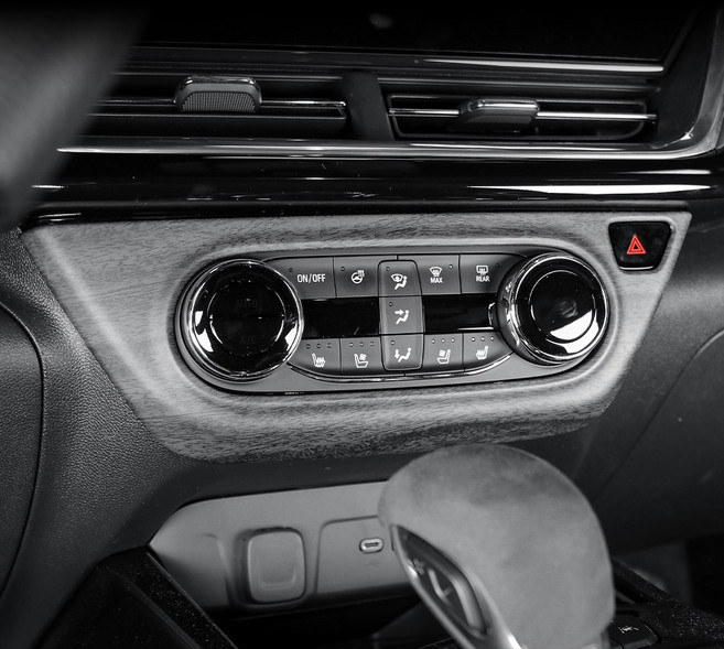 유투카 호환 트랙스 크로스오버 튜닝 자동차 용품 에어컨 공조기 커버 레드 우드 카본 몰딩, 무광우드1P-에어컨 공조기 커버, 기타