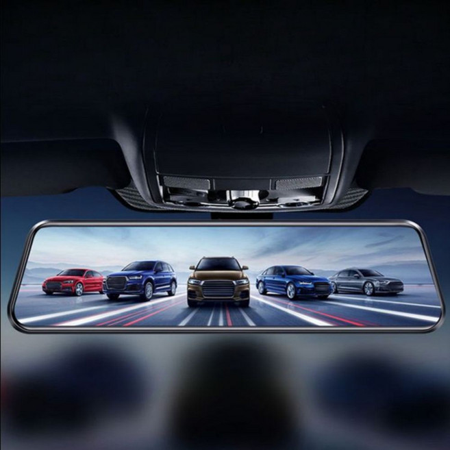 디지털센터미러 자동차 카메라 후방카메라 듀얼 녹화 모니터 캠 고화질, 패키지 3, 듀얼 렌즈, 블랙