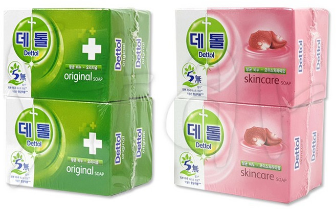 데톨 항균비누 4개입 오리지널 스킨케어 항균 손 세정 세척 위생, 모이스처라이징