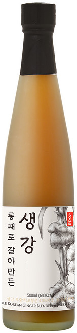 청숨 통째로 갈아만든 생강, 1개, 500ml