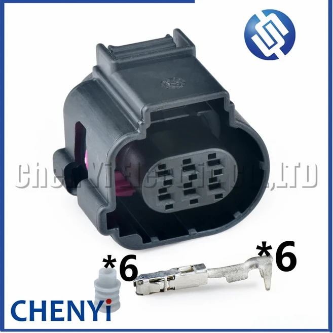 자동차전조등 6핀 자동차 커넥터 조향 기어 스로틀 라이트 플매트 카펫 러그 4H09색상3색상3 바겐 호환호환, 01  PCS, 06 4H09색상3색상3D WITH PIN