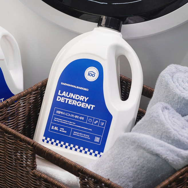 상상공간 온 가족이 안심하고 사용하는 순한 세탁 액체 세제 대용량 아기 세탁세제 일반 드럼 겸용, 1세트, 2.5L