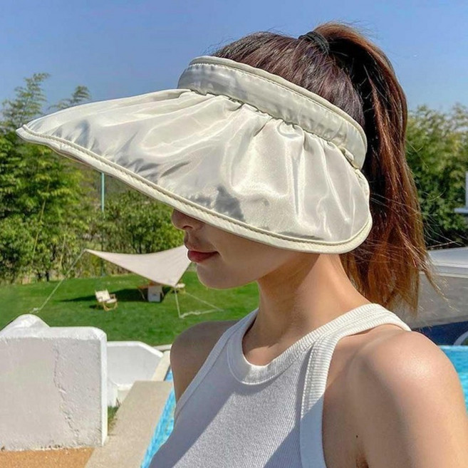 여자 여름 등산 나들이 햇빛 차단 암막 썬캡 선바이저