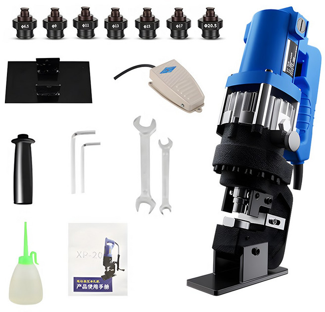 파워공구 전동 유압펀칭기 1800W 18T 유압천공기, 앵글, 숏 타입