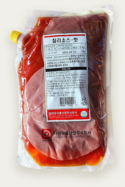 태원 칠리소스 핫 2kg 냉장, 1개