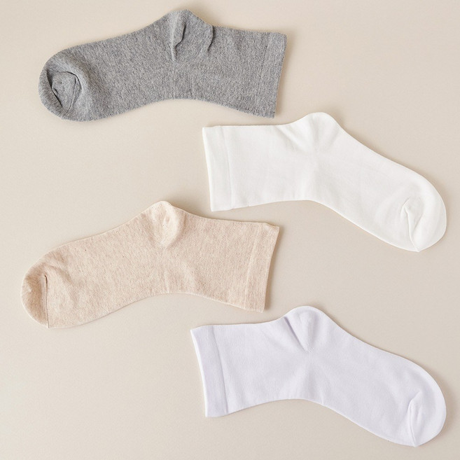 삭스앤유 발목조임 없는 무압박 사계절 임산부 조리원 양말 4P