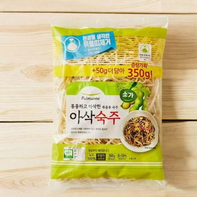 풀무원 볶음전용 국 나물 소가 아삭숙주 통통 아삭아삭 350g, 1개