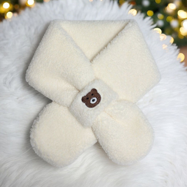 솜니움베베 유아 뽀글이 넥워머 아동 곰돌이 목도리