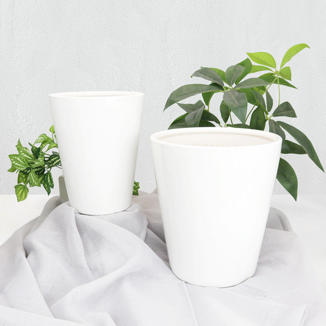 도자기 흰색 거실 기본화분 대형화분 큰화분 2017 중, 화이트, 1개