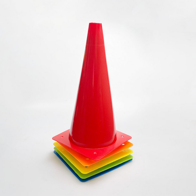 축구 고깔 훈련콘 31cm, 5개, 칼라콘(31cm) 레인보우
