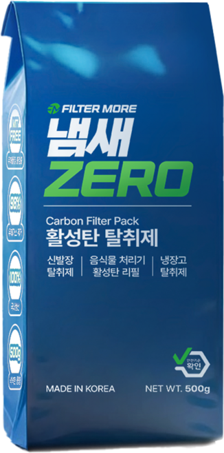 필터모아 음식물 처리기 필터 활성탄 리필 교체 쉘퍼 미닉스 스마트카라 에코체 호환 500g 1팩