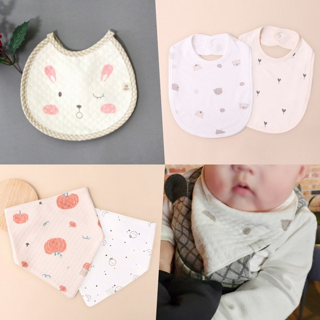 베베라온 신생아 아기 턱받이 유아 스카프빕 침받이