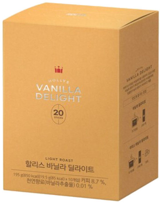 할리스 바닐라 딜라이트 커피믹스, 19.5g, 20개입, 1개