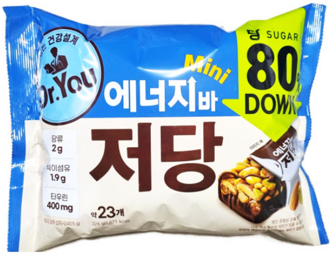 오리온 닥터유 에너지바 미니 저당, 324g, 3개