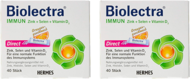 독일 헤르메스 바이오렉트라 이뮨 다이렉트 오렌지 40스틱 x 2 부모님 선물 직장인 건강 면역력, 48g
