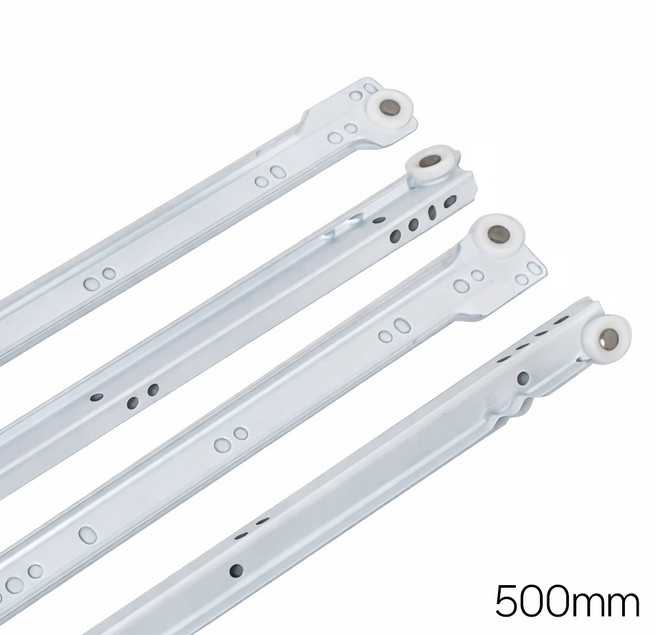 가구가구또가구 서랍레일 철레일 1조 백색레일 가구레일 1세트, 화이트