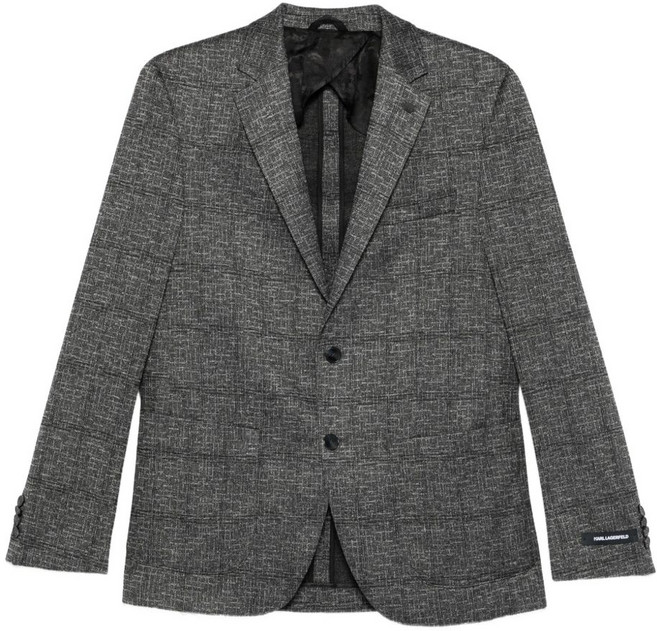 칼 라거펠트 텍스처 투 버튼 재킷