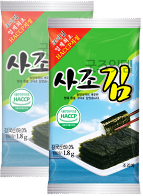 사조 사조김 1.8g x 80봉 도시락김, 30개
