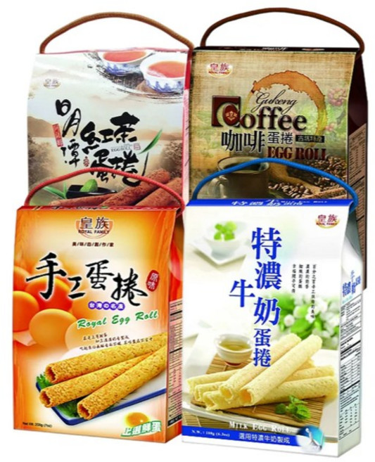 皇族 多口味手工蛋捲禮盒, 1個, 原味手工蛋捲,一單最多10盒，超過請拆單下單