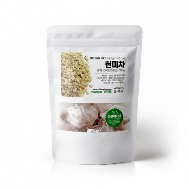 [늘해찬] 볶은 국산 현미차 현미티백 삼각티백 대용량 100티백, 1개, 100개입, 800mg