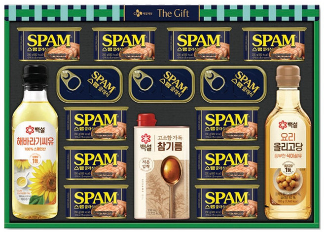 CJ 제일제당 스마트초이스 시그니처 스팸 참기름 선물세트, 700g, 1개