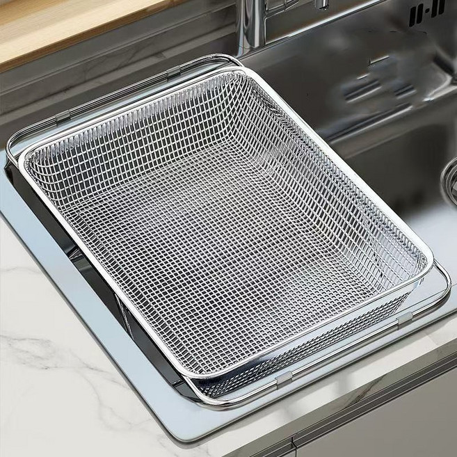 304 스테인레스 싱크 플레이트 길이조절 식기건조대, 1개, 24.5cm x 33cm~44.5cm
