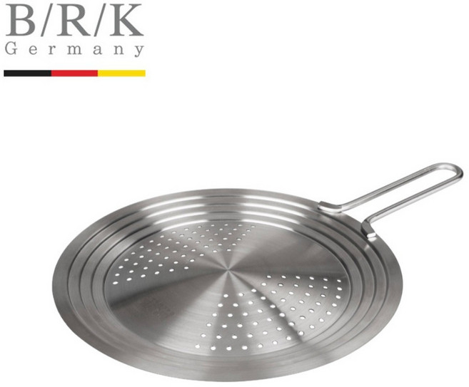 BRK 스텐 멀티 튐방지 후라이팬뚜껑 후라이팬덮개(24-30cm사용가능), 1개