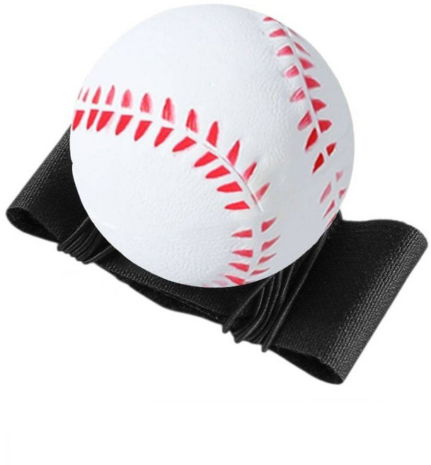 升級版腕帶手腕彈力球 - 握力、腕力訓練 兒童戶外運動玩具, 1個, 彈力球-棒球, 棒球