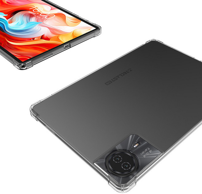 대세 T50 Max (2024) 11인치 태블릿용 투명 TPU 소프트 케이스 4코너 충격 방지 에어백 포함, Clear, 1개