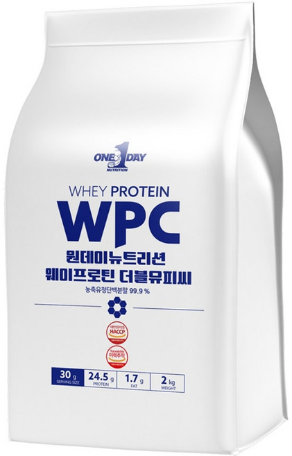 원데이뉴트리션 WPC 웨이프로틴 단백질 포대유청, 2kg, 1개