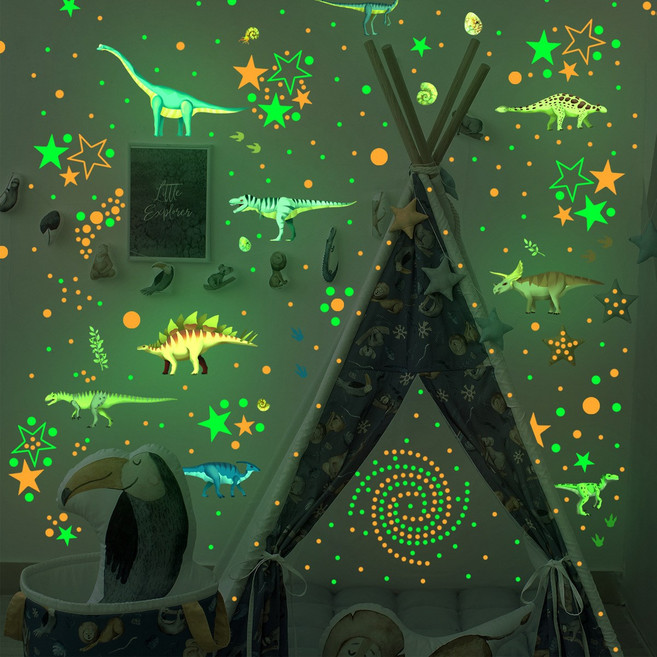 케이트가든 공룡 야광 스티커 별 우주 어린이 꾸미기 천장 데코 스티커